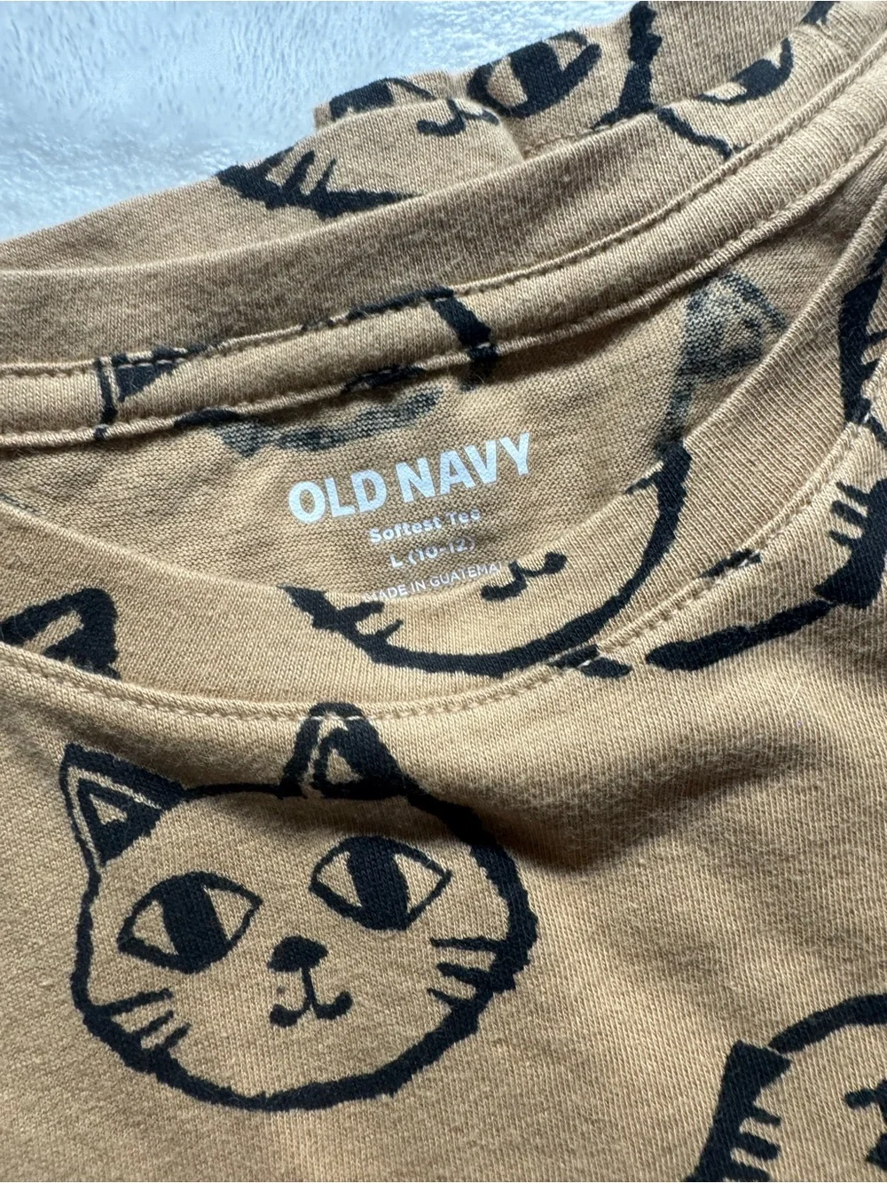 Old Navy Girls Long Sleeve Tee Lot of 2 Size L 10/12 Cat Bow Print